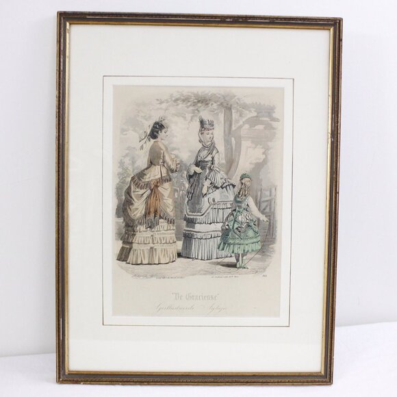 1900s Fashion Print De Gracieuse, Geillustreerde Aglaja no. 962 hand coloured - Picture 1 of 8